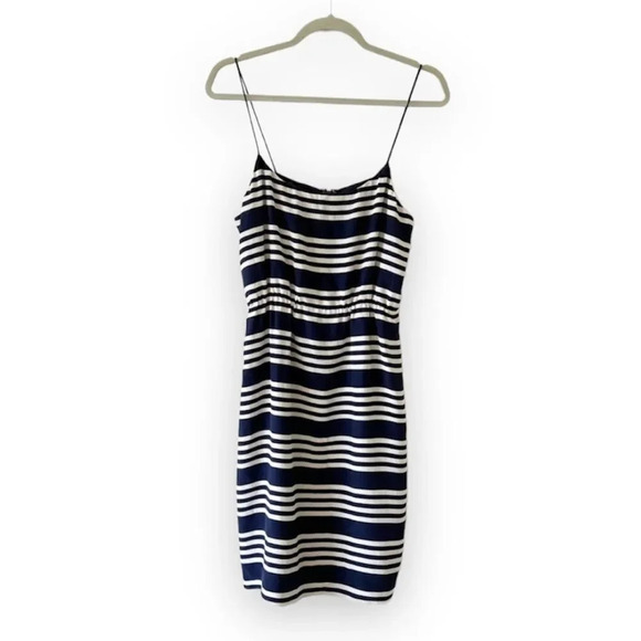 J Crew Black Label Silk Spaghetti Strap Slip Dress Size 8 Vacation Cruise Spring - Picture 1 of 9